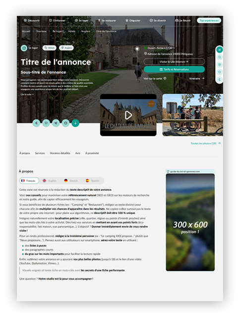 Exemple d'abonnement Performance